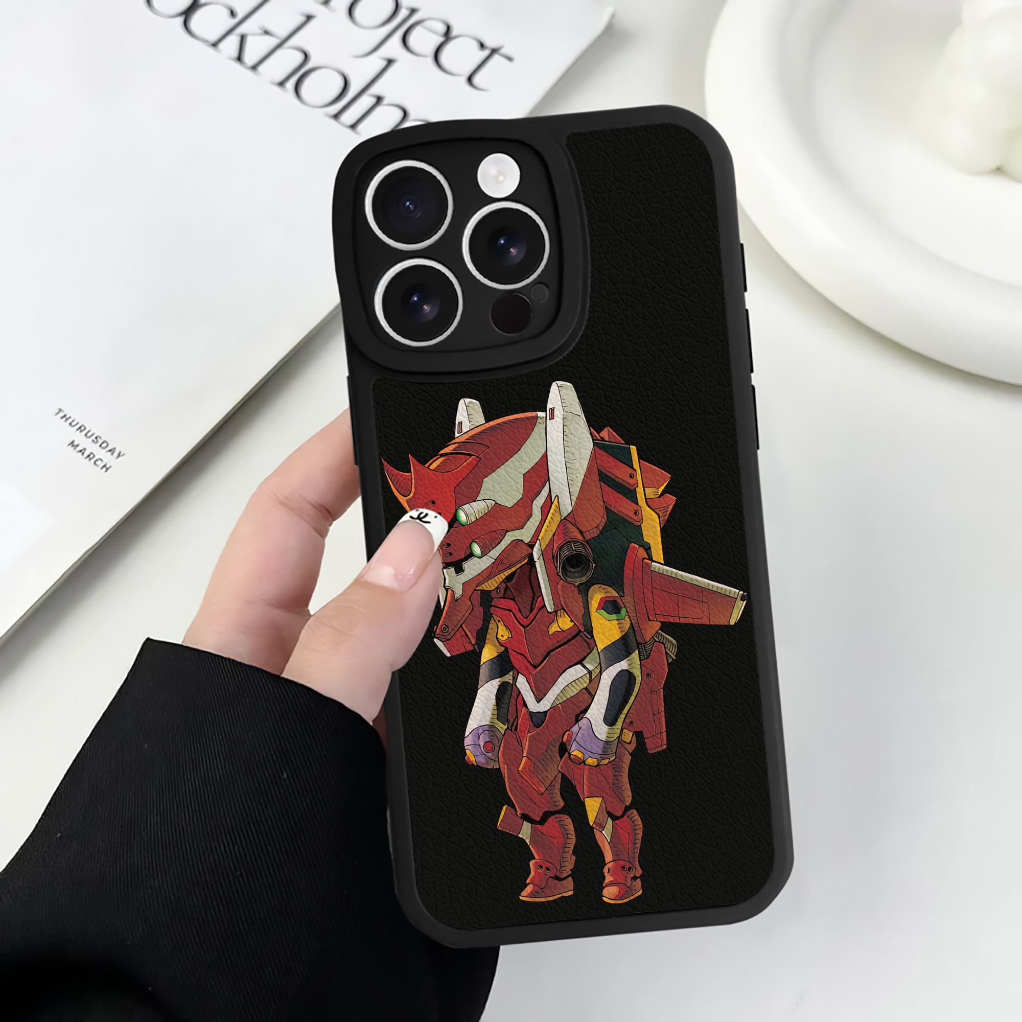 （画像用） EVA 新世紀エヴァンゲリオン 【iPhone 16シリーズ対応】シリコンスマホケース（レザー調） 材質：シリコン